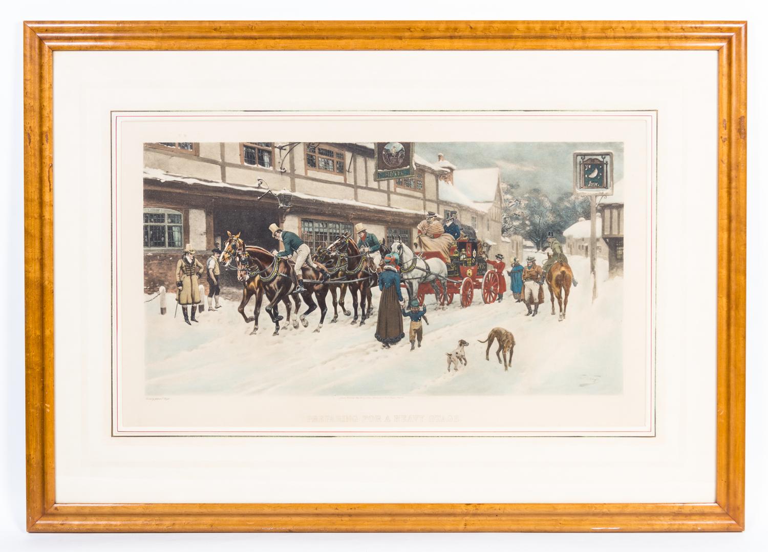 After Gilbert Scott Wright, (British, 1880-1958), A Fresh Team and Preparing for a Heavy Stage (2 works)