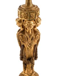 A Pair of Charles X Gilt Bronze Candlesticks