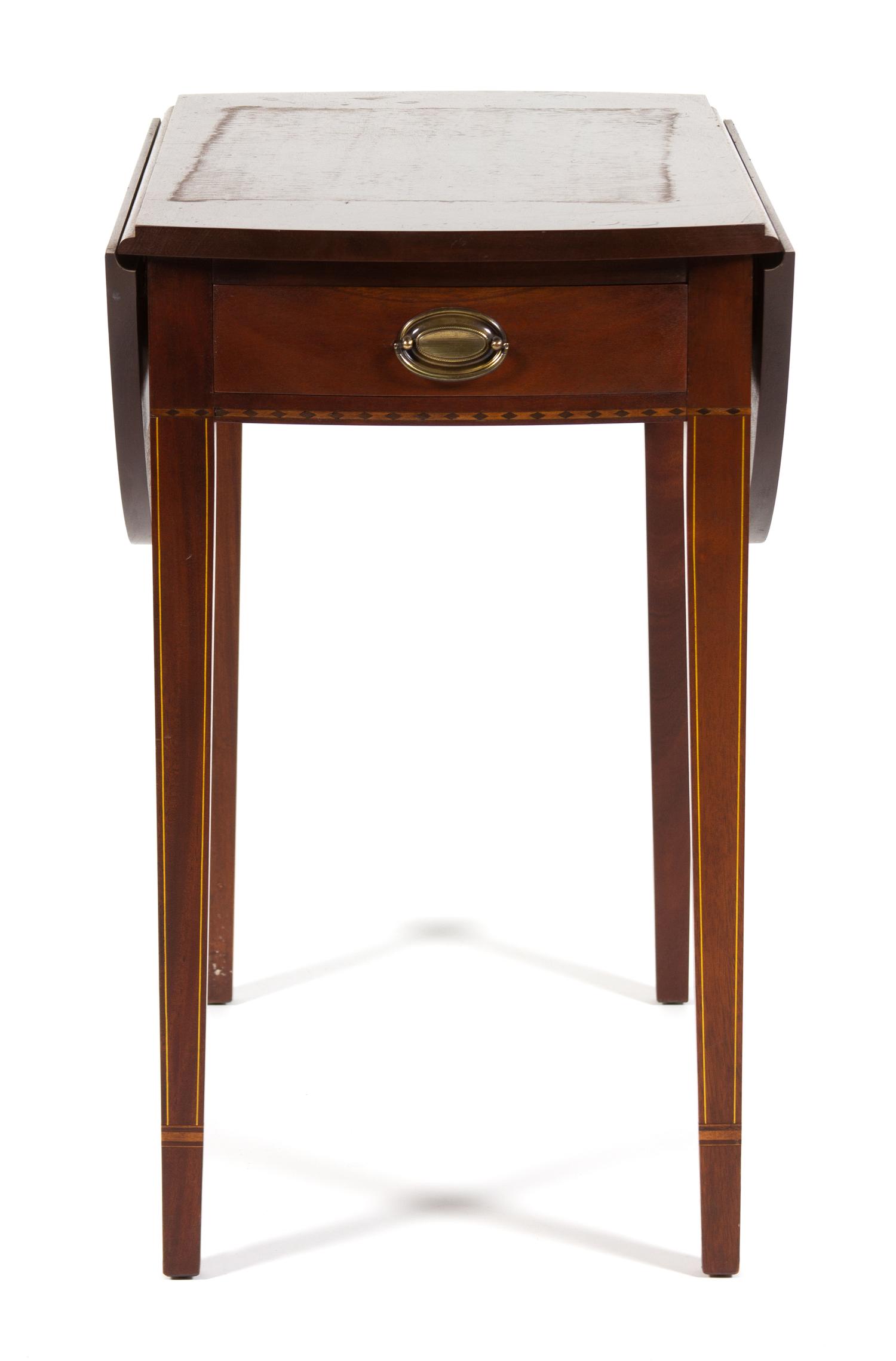 Two Mahogany Pembroke Tables Height of larger 28 x width 35 1/2 (leaves up) x depth 28 inches. — 20TH CENTURY