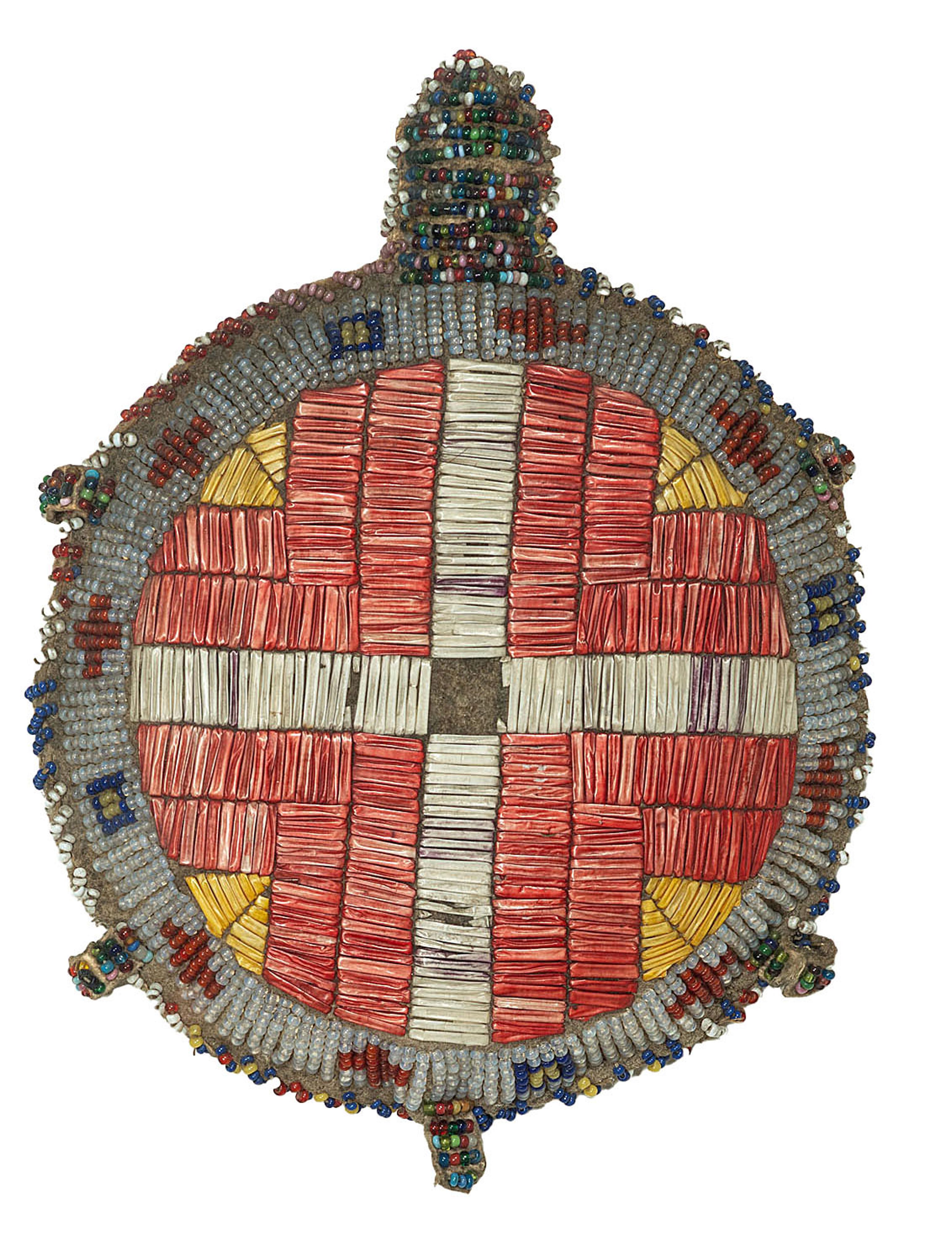 Sioux Quilled and Beaded Turtle Fetish