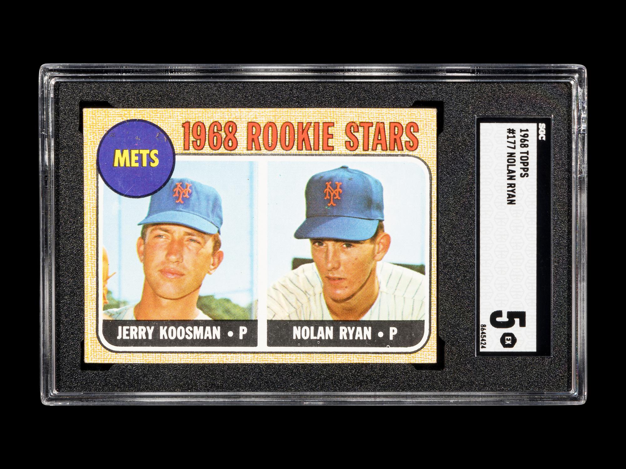 A 1968 Topps Nolan Ryan Rookie Card No. 177 (SGC 5 EX)