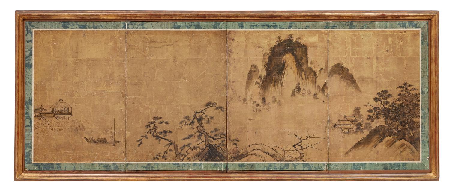 A Four-Panel Floor Screen