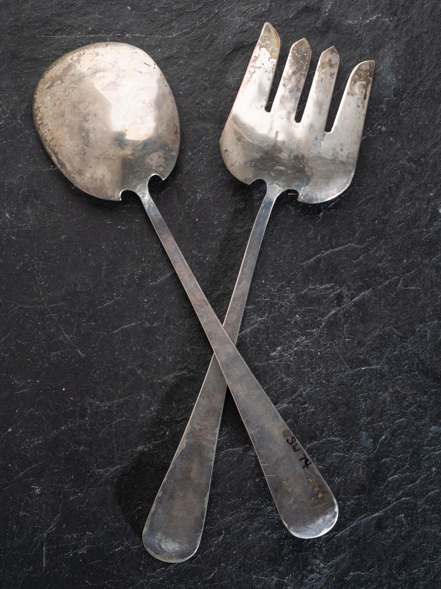 Navajo Heavily Stamped Salad Servers