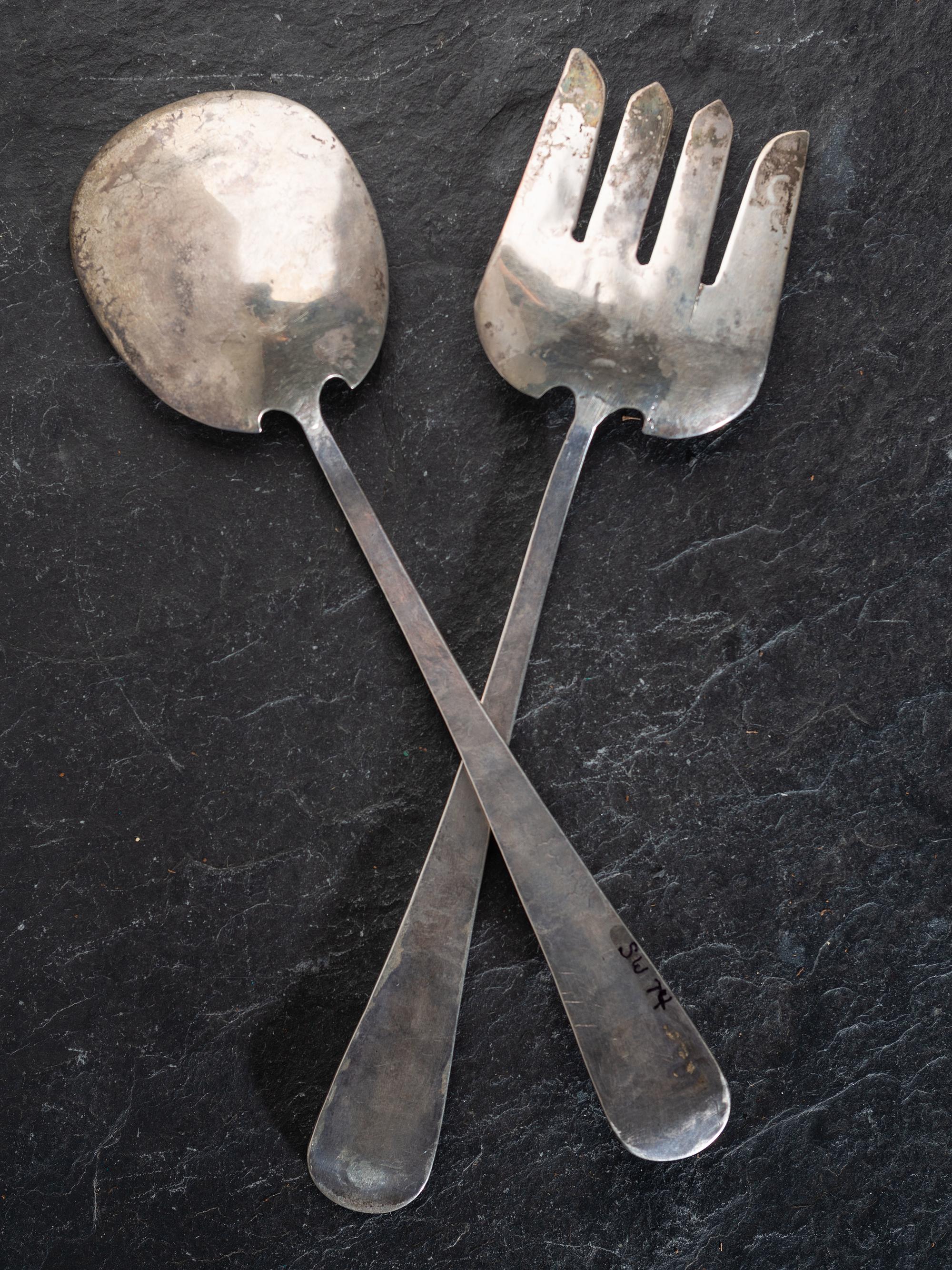 Navajo Heavily Stamped Salad Servers