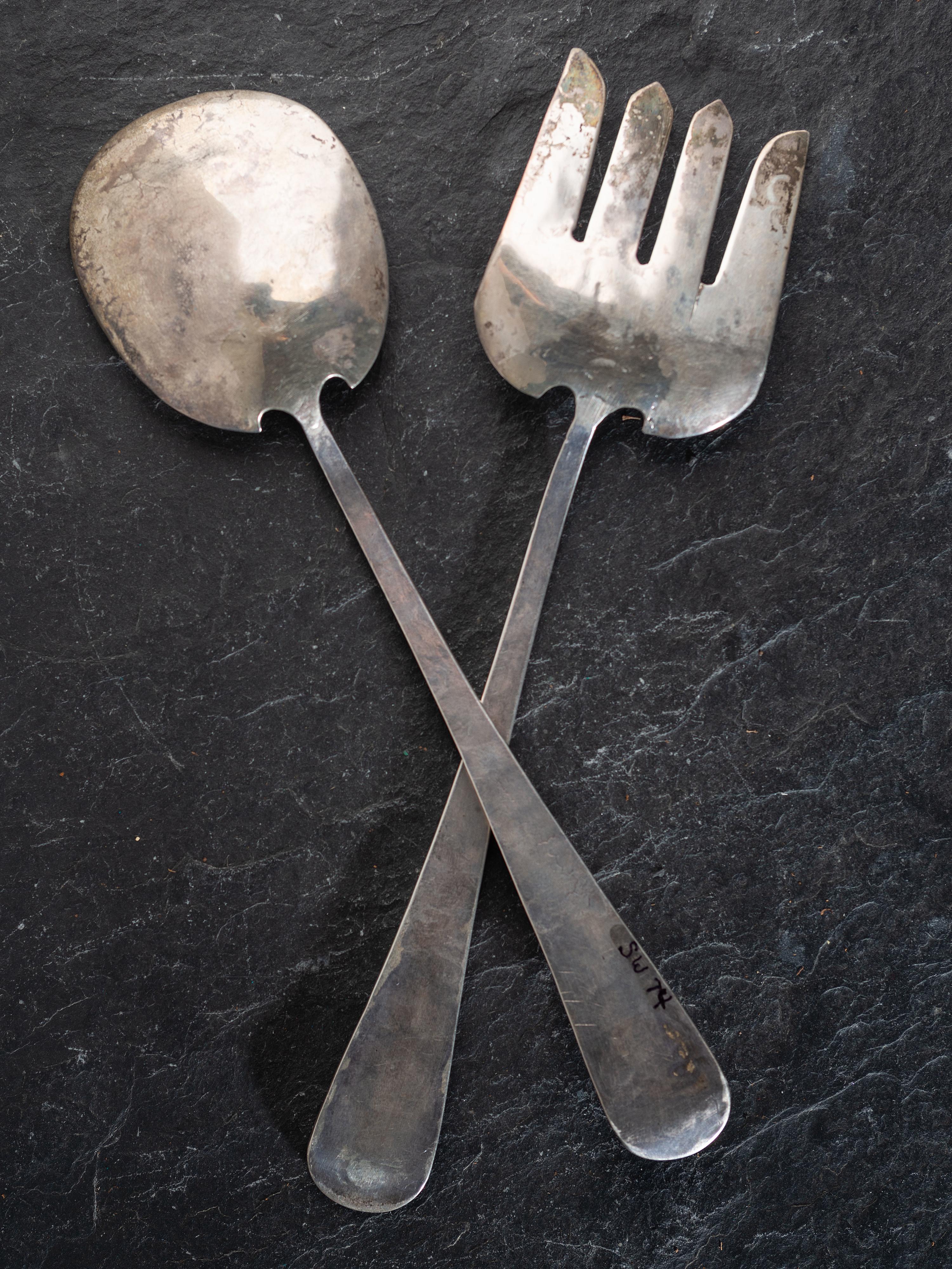 Navajo Heavily Stamped Salad Servers
