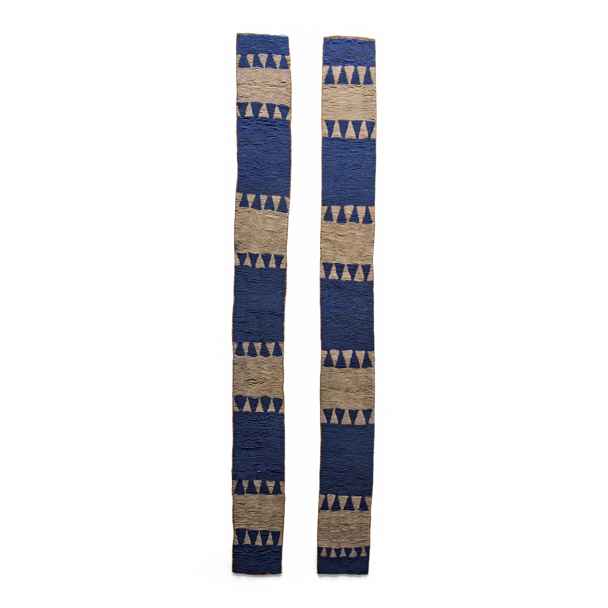 Pawnee Beaded Buffalo Hide Legging Strips