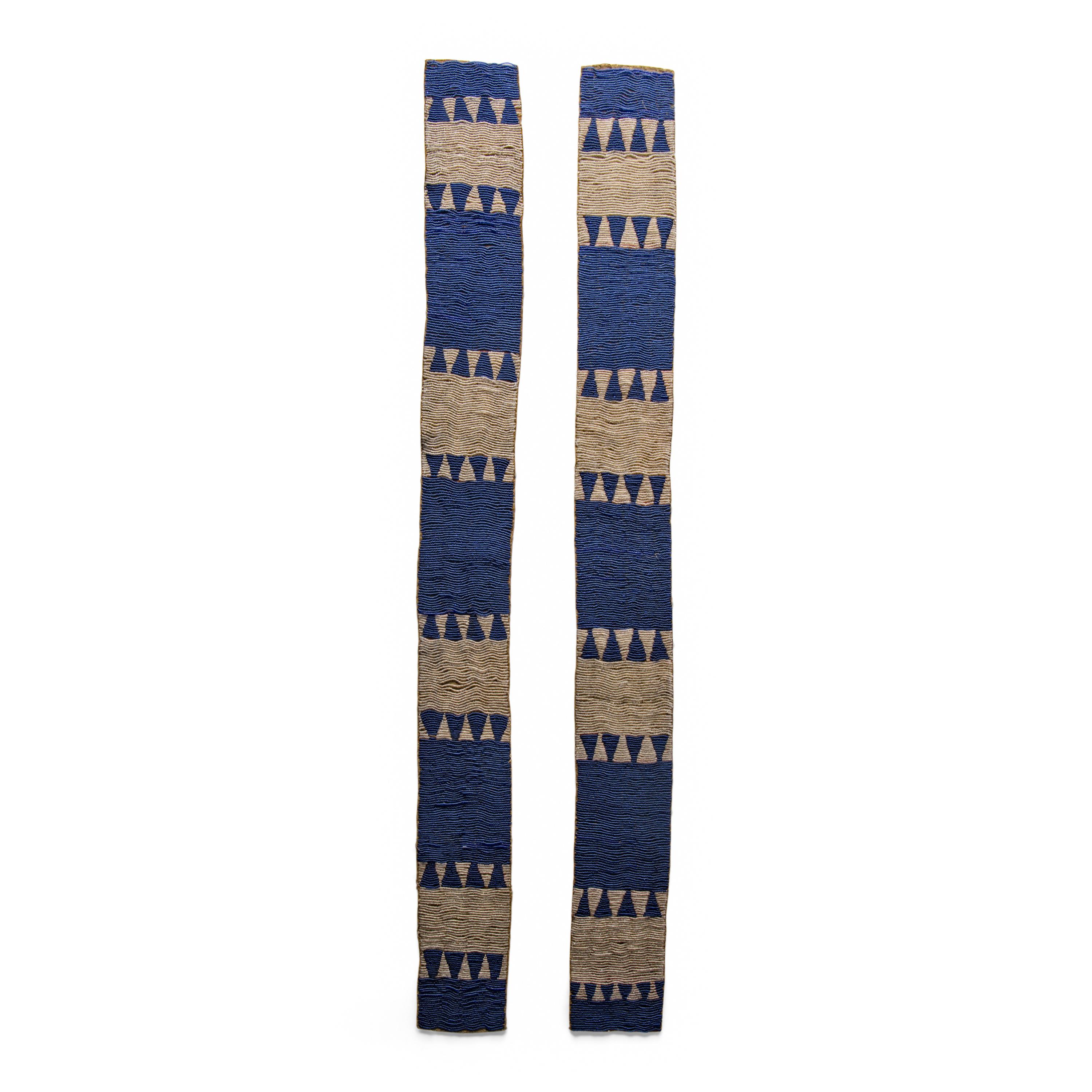 Pawnee Beaded Buffalo Hide Legging Strips