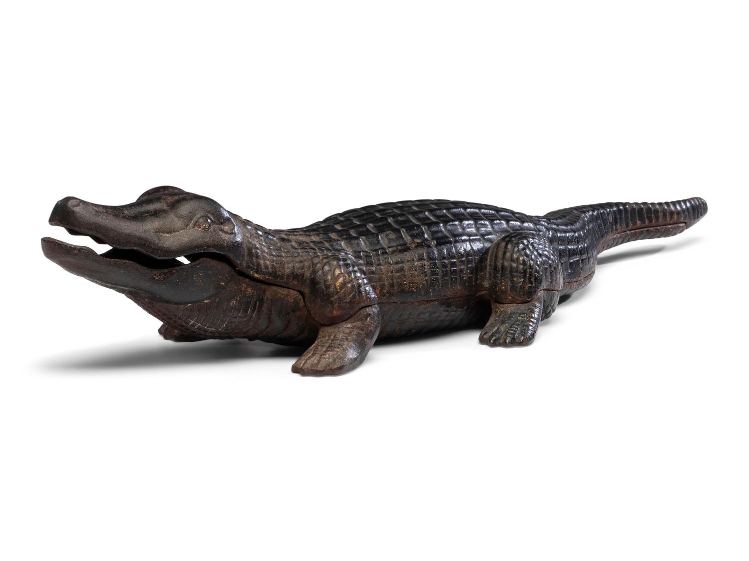 A Cast Iron Alligator Doorstop
