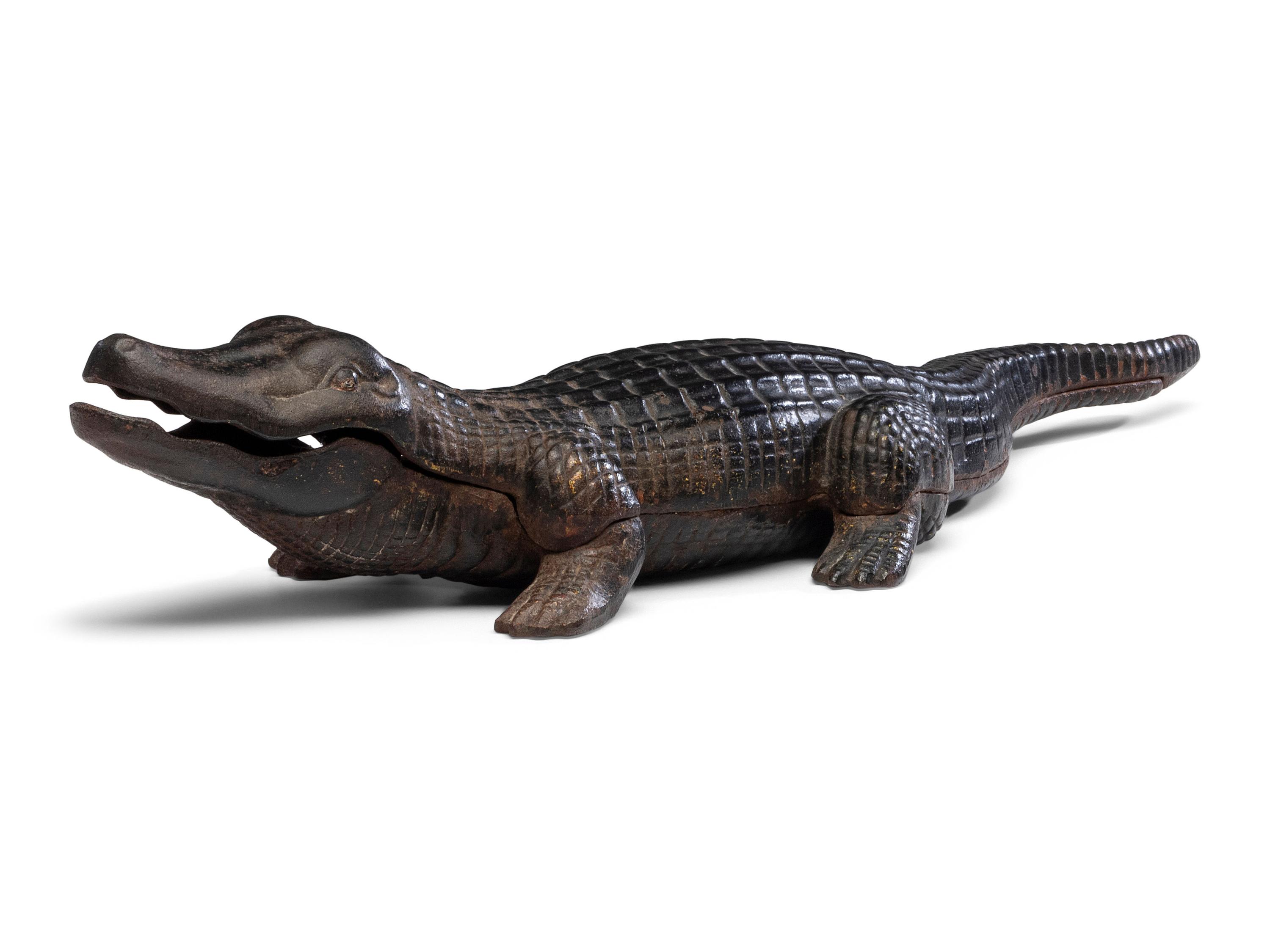 A Cast Iron Alligator Doorstop