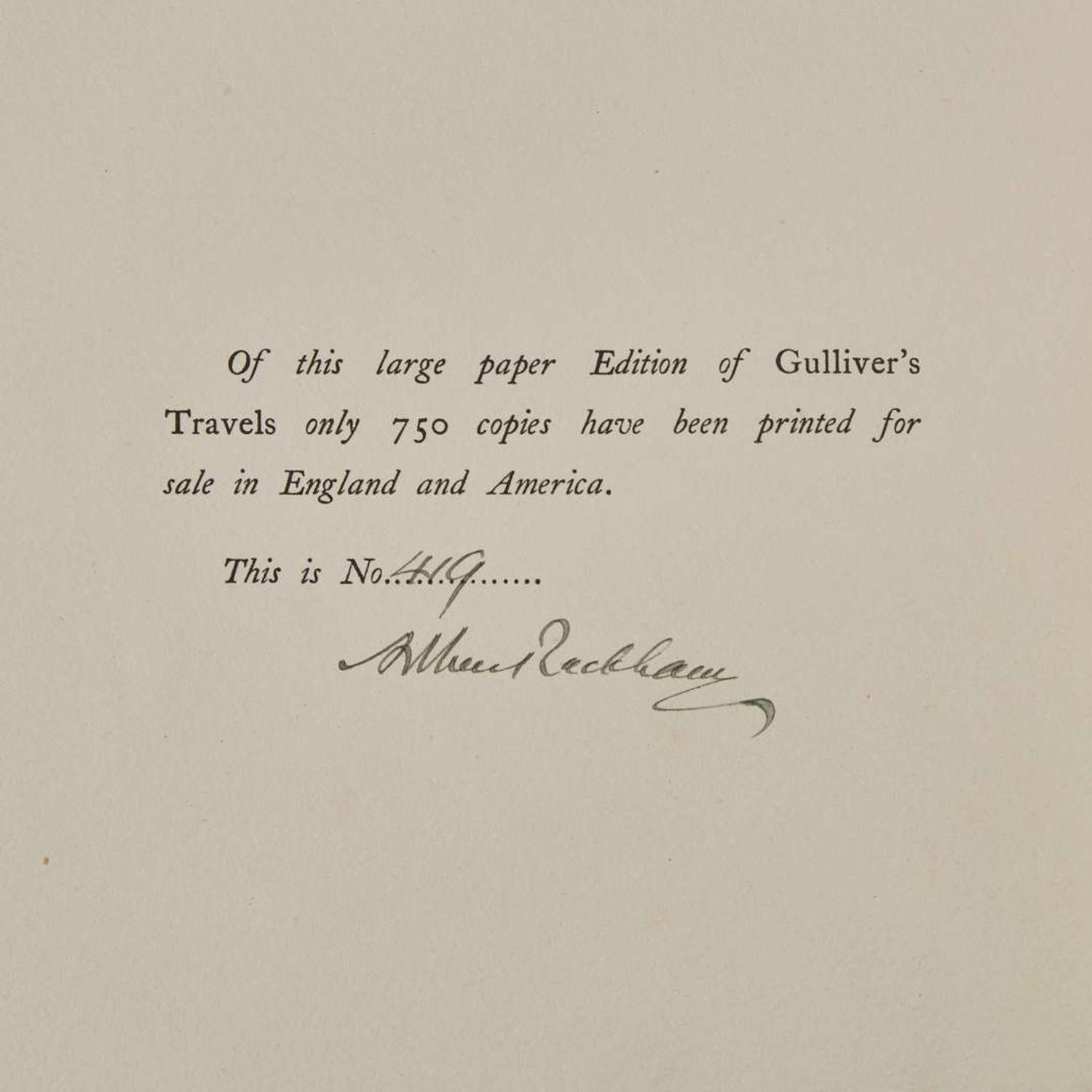 [Children's & Illustrated] [Rackham, Arthur] Swift, Jonathan Gulliver’s Travels Into Several Remote Nations of the World