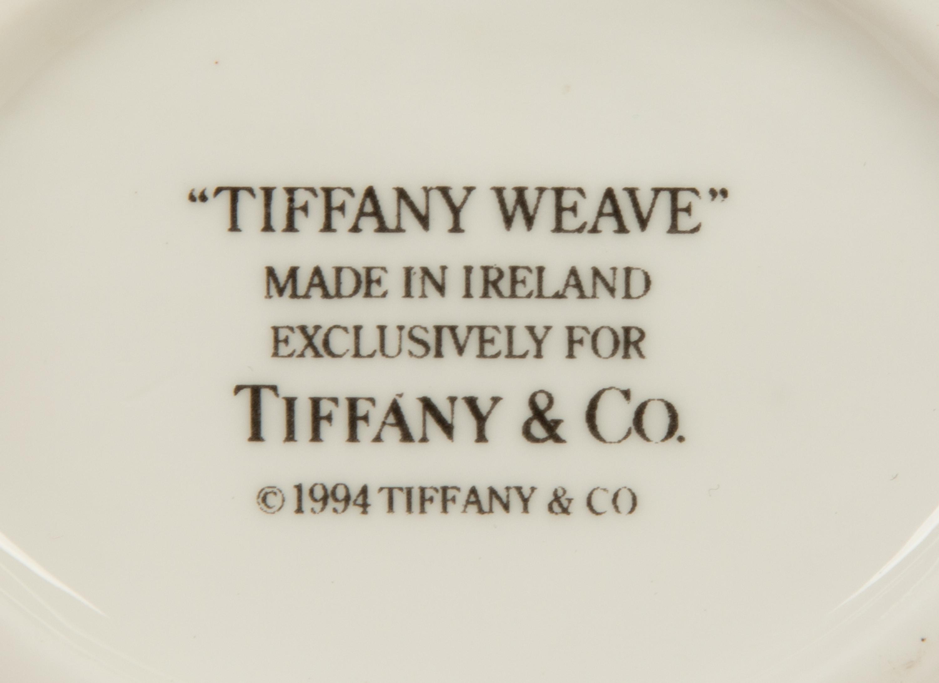 A Group of Six Tiffany and Company Tiffany Weav e Porcelain — 20TH/21ST CENTURY