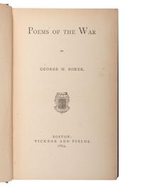 [CIVIL WAR - FICTION]. A group of 19th century novels and poetry collections about the Civil War, comprising: