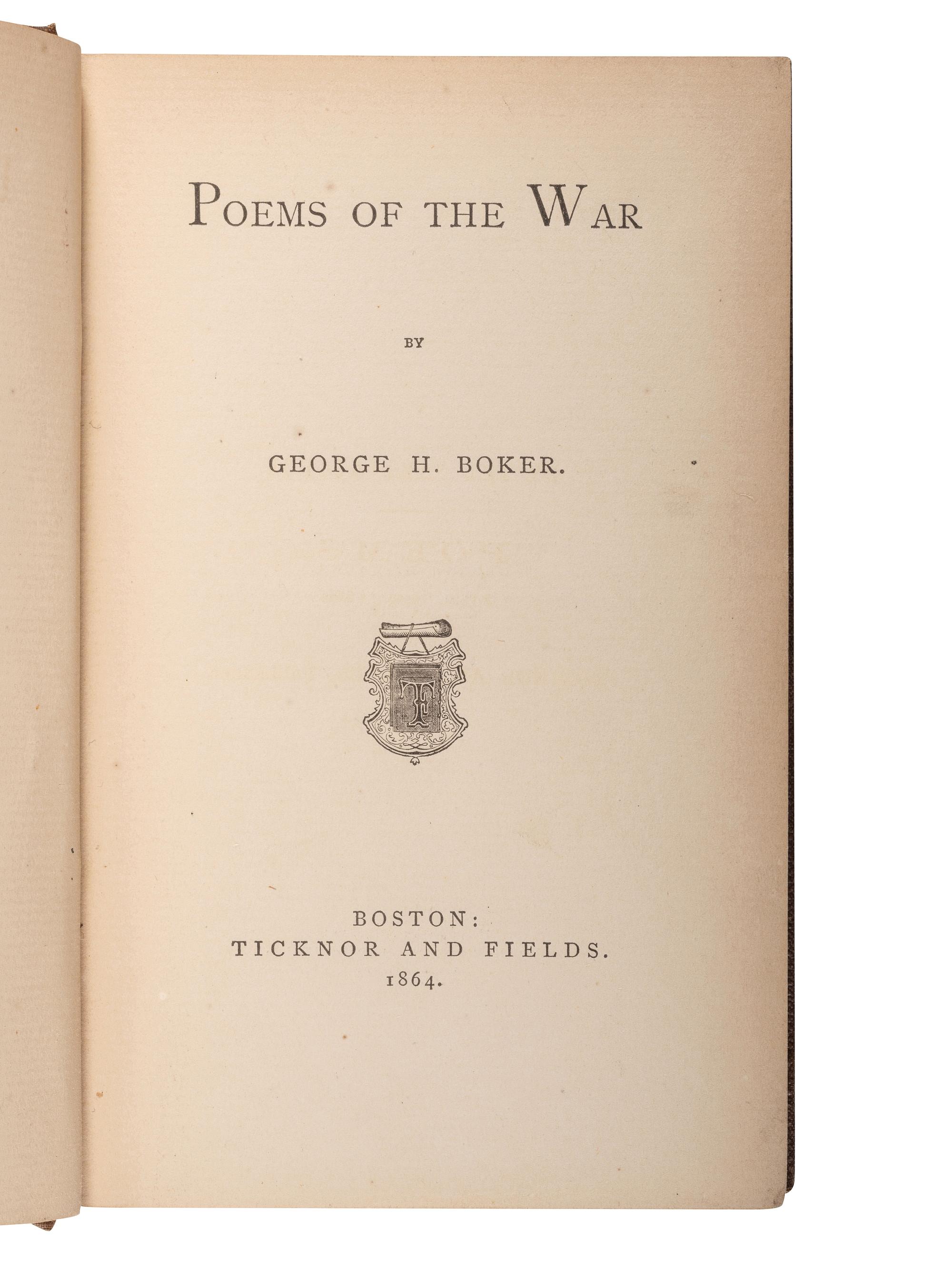 [CIVIL WAR - FICTION]. A group of 19th century novels and poetry collections about the Civil War, comprising: