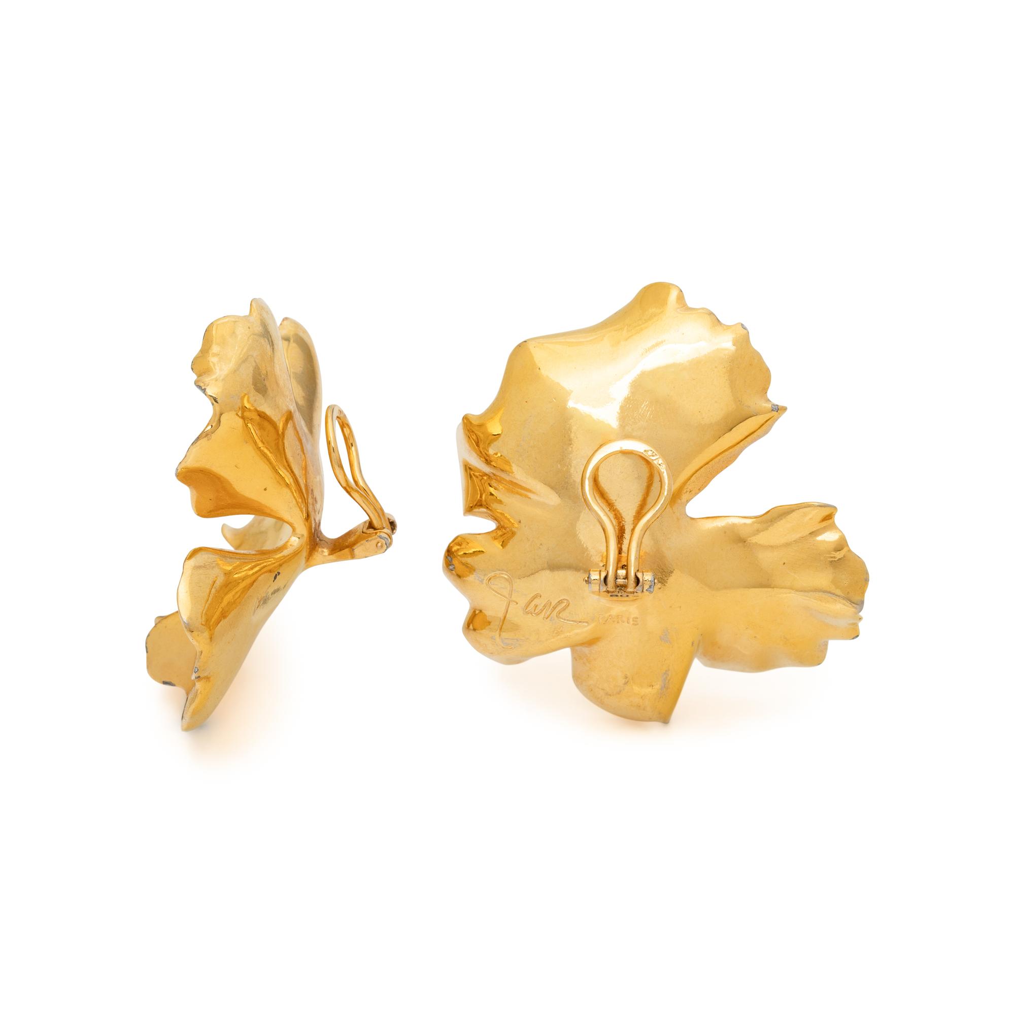 JAR, ALUMINUM 'GERANIUM' EARRINGS