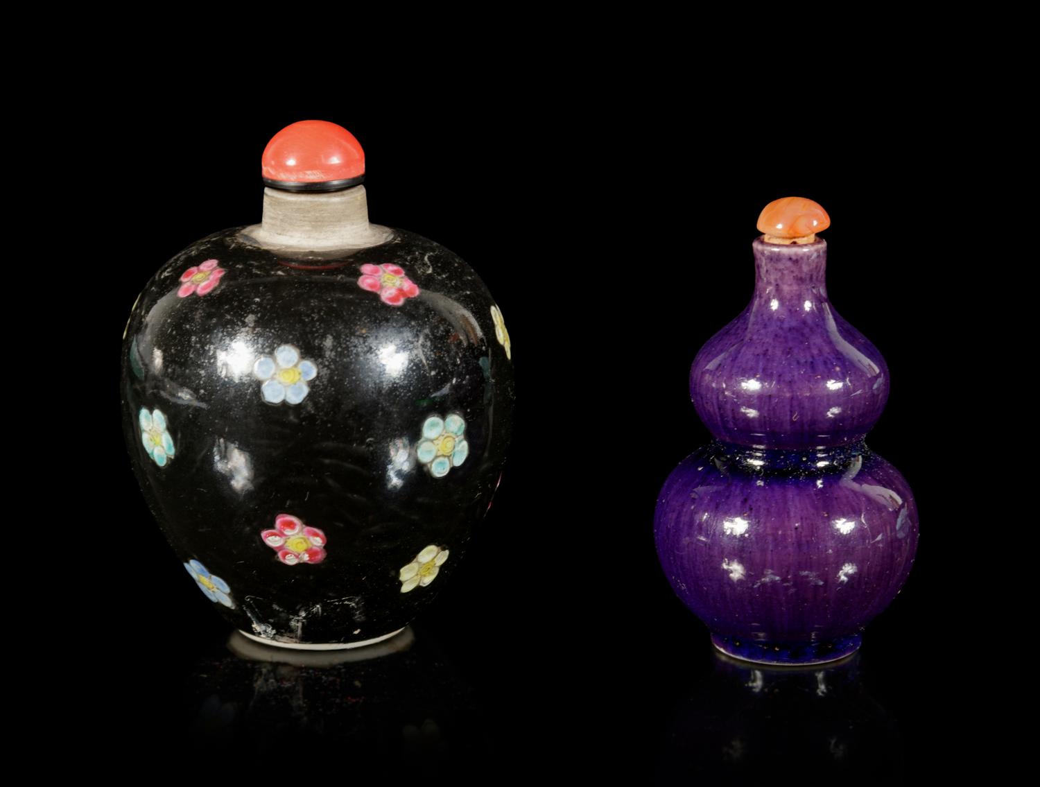 Two Porcelain Snuff Bottles