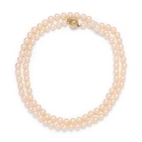 CULTURED PEARL AND DIAMOND NECKLACE