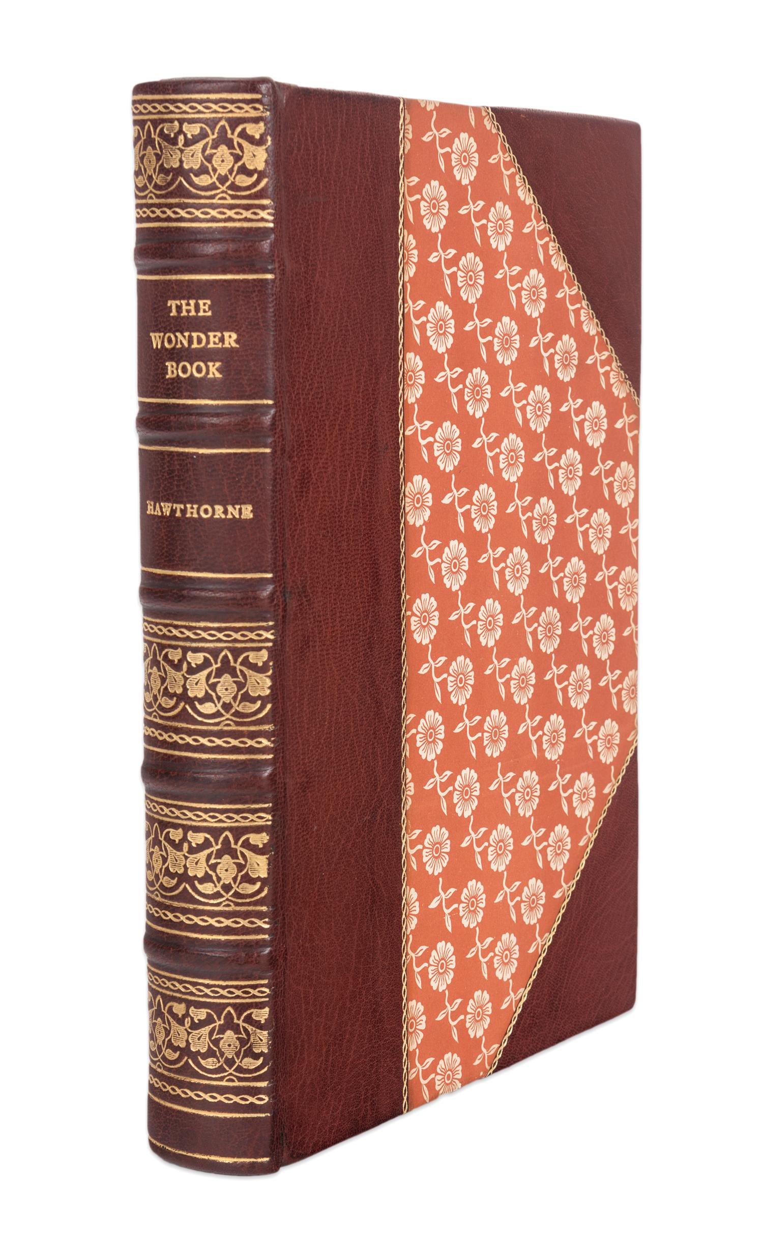 [MOUNTENEY BINDING]. HAWTHORNE, Nathaniel (1804-1864). Wonder Book for Girls and Boys. Walter Crane, illustrator. Boston: Houghton MIfflin & Company, 1892.