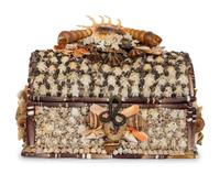 A Grotto Style Shell Encrusted Domed-Top Trunk
