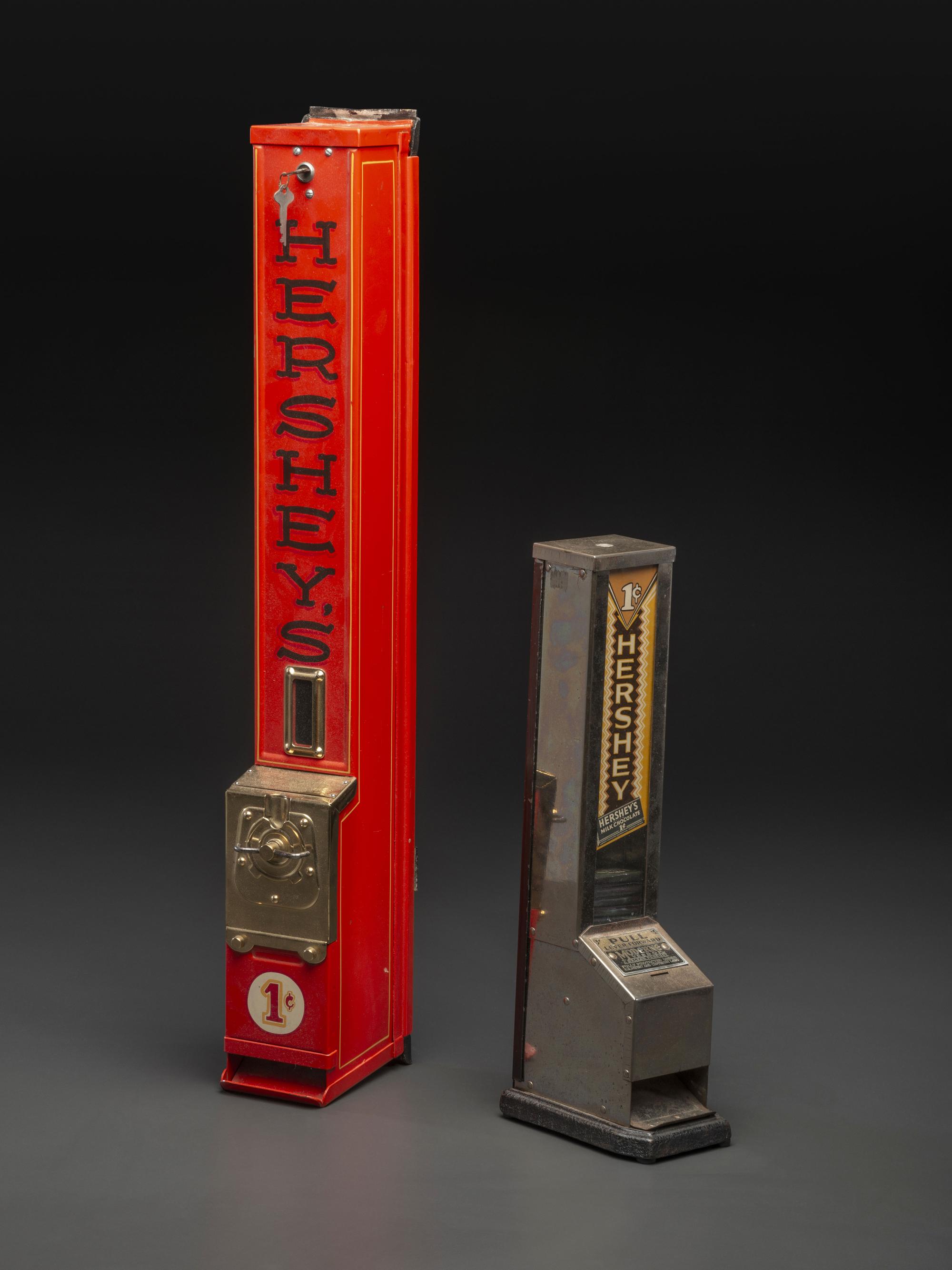 Two Hershey's One Cent Coin Operated Candy Dispensers
