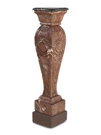 An Italian Red-Veined Marble Pedestal