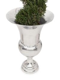 A Pair of Cast Aluminum Urns