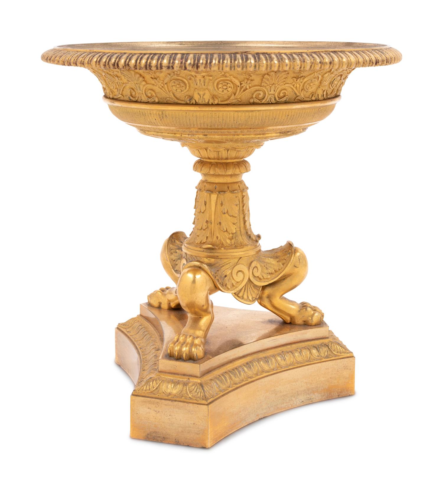 A Louis Philippe Gilt Bronze Tazza