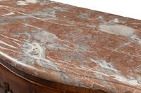 A Louis XV Style Marquetry Marble-Top Commode