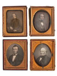 [EARLY PHOTOGRAPHY]. A group of 18 quarter and third plate daguerreotype portraits of men and women, including: