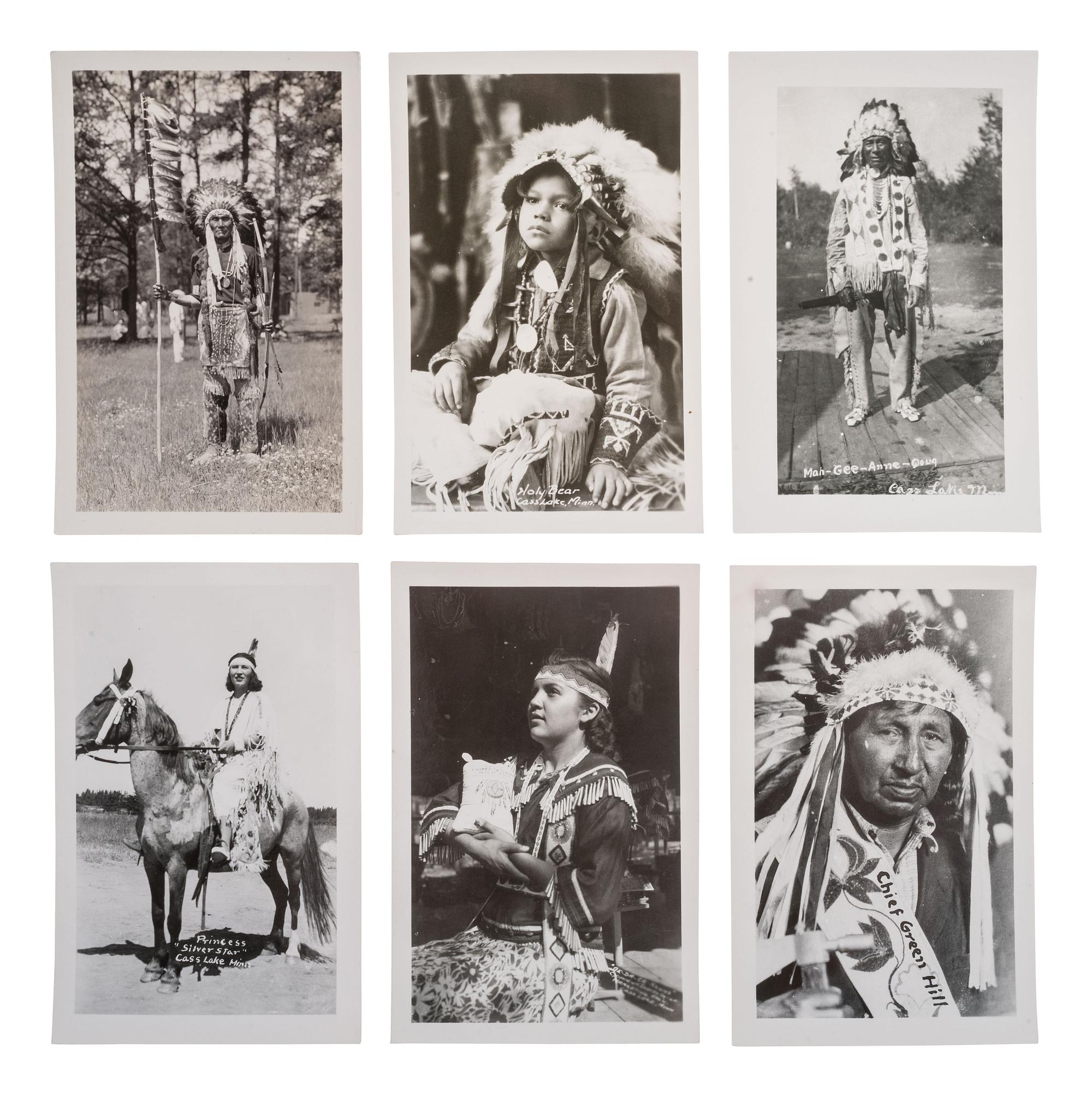 [NATIVE AMERICANS]. 180+ items, incl. RPPCs & "Indian Chewing Gum" cards.