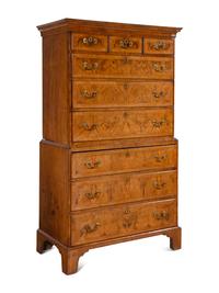 A George II Walnut Chest on Chest