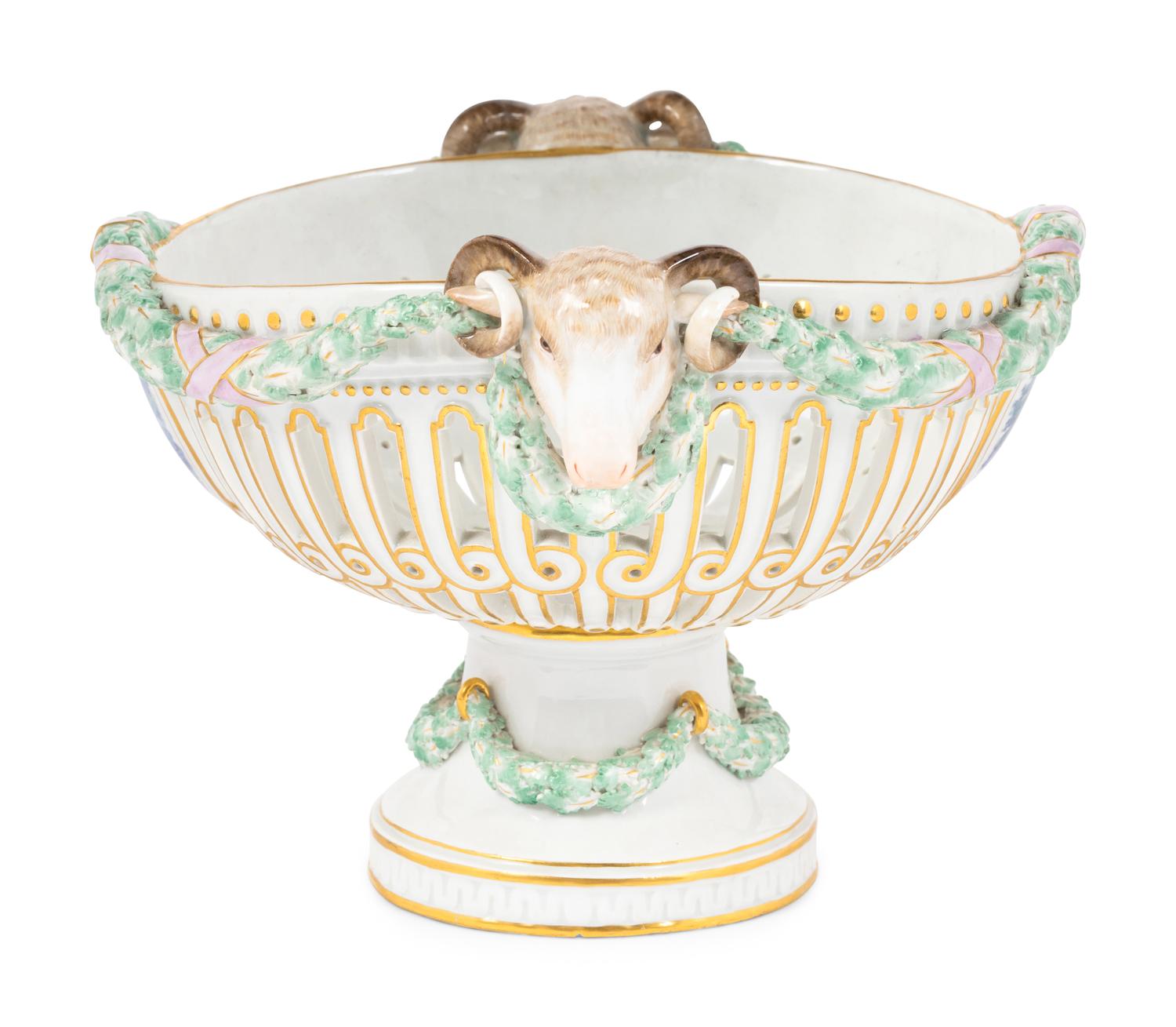 A Meissen Porcelain Centerpiece Basket