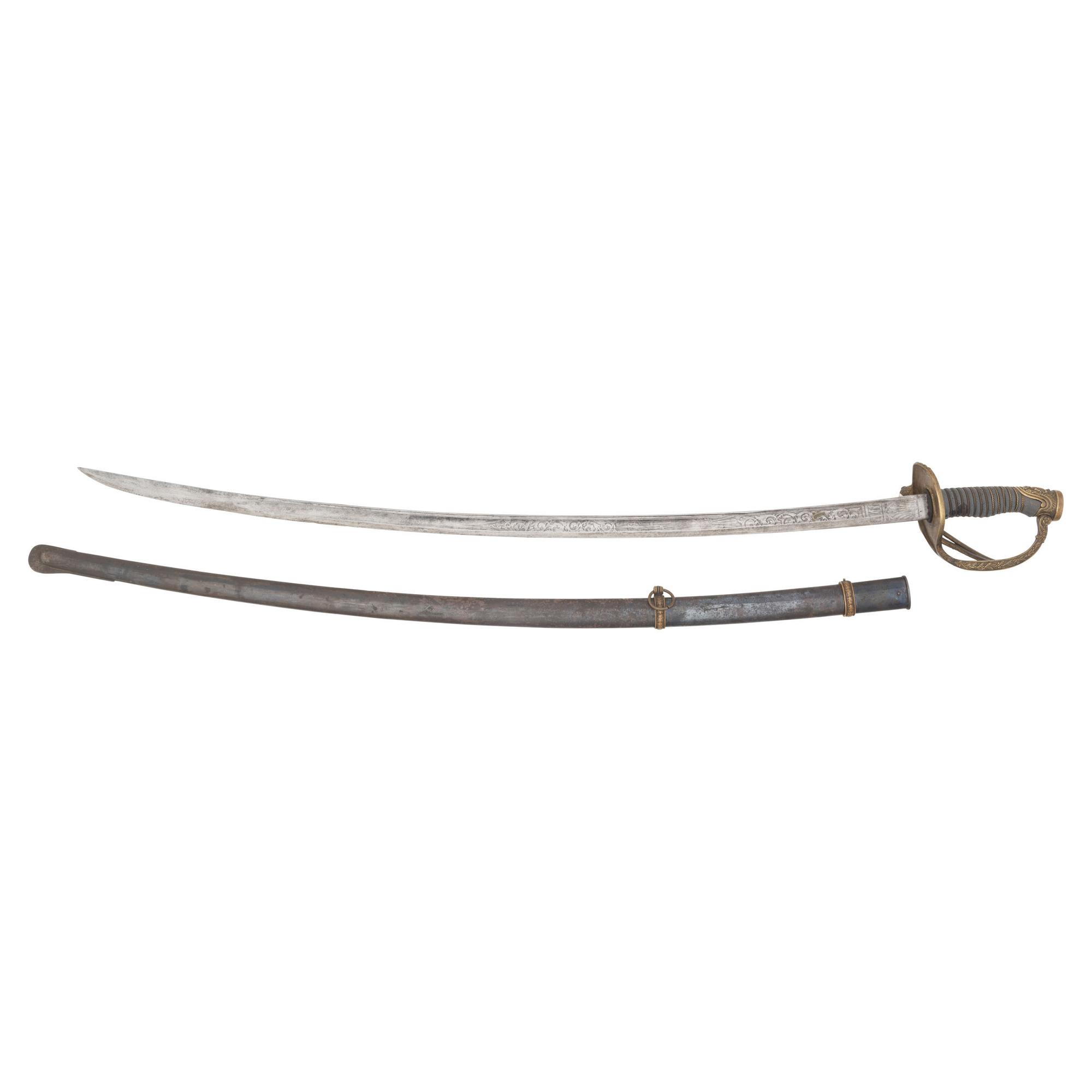 Klingenthal Model 1840/60 Cavalry Officers Saber Inscribed to Major (Col) Daniel Chaplin 2nd Maine Infantry