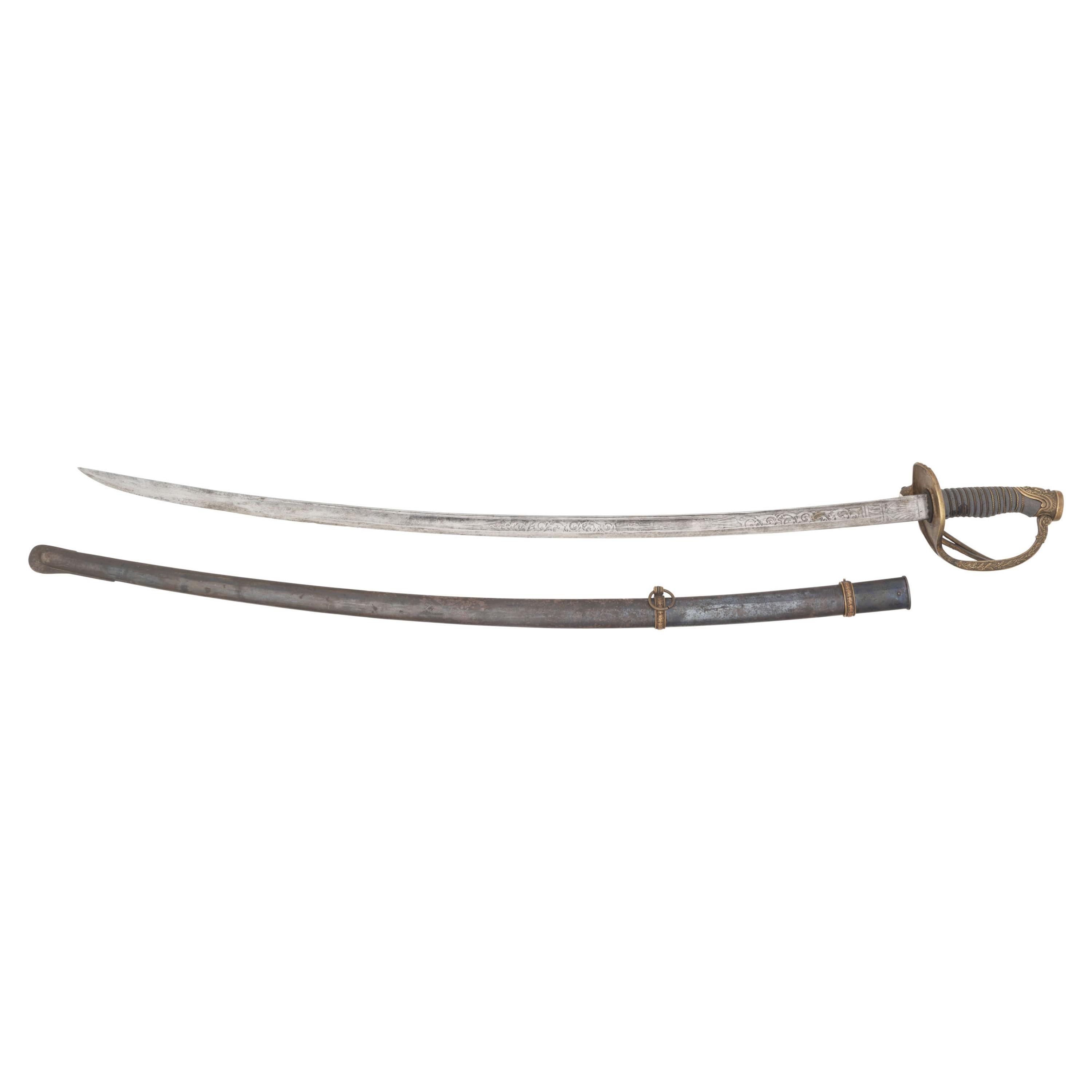 Klingenthal Model 1840/60 Cavalry Officers Saber Inscribed to Major (Col) Daniel Chaplin 2nd Maine Infantry