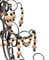 A Painted Metal Three-Light Chandelier