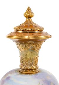 A Large Royal Bonn Painted Porcelain Vase and Cover