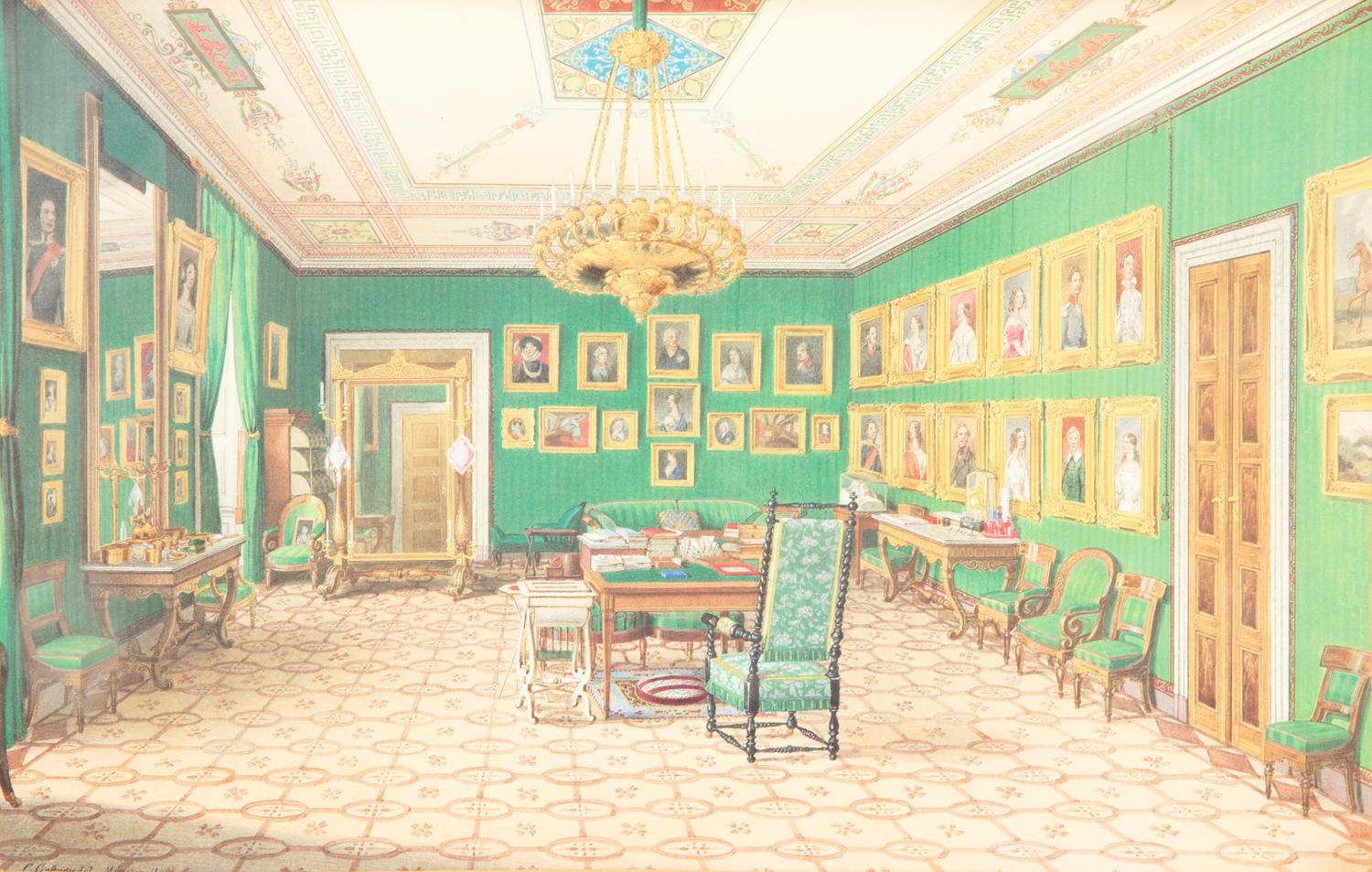 Three English Printed Illustrations of Interiors (COMBINED WITH 323866/160 )
