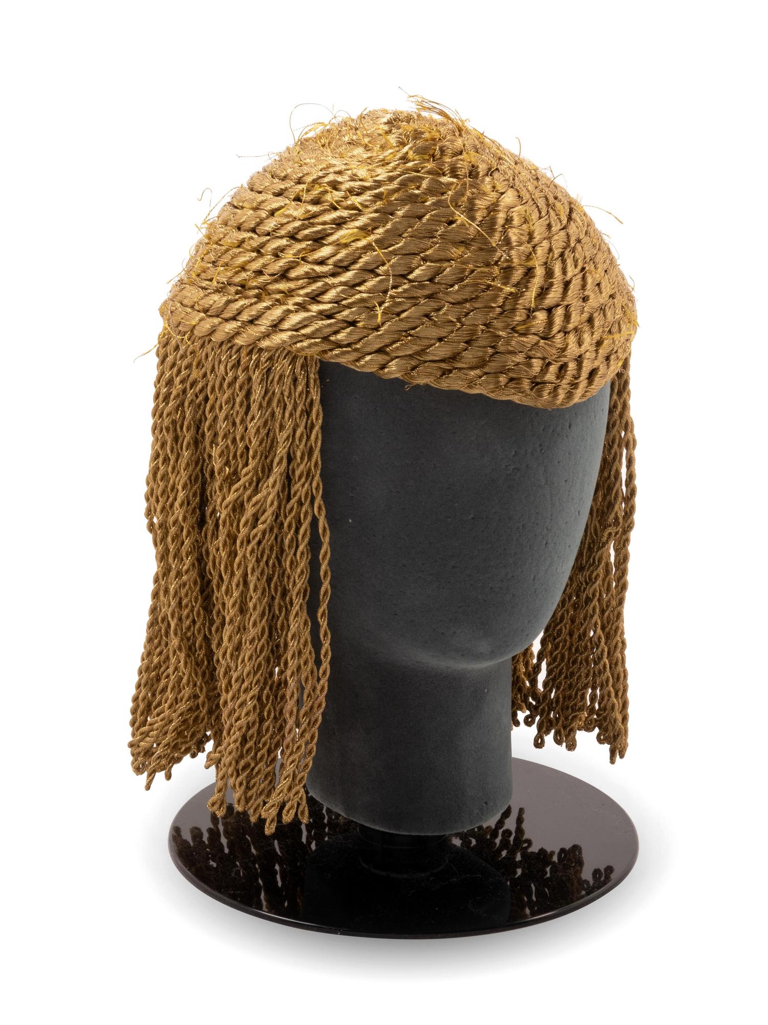 Two Krizia Knit Caps with Fringe Hair