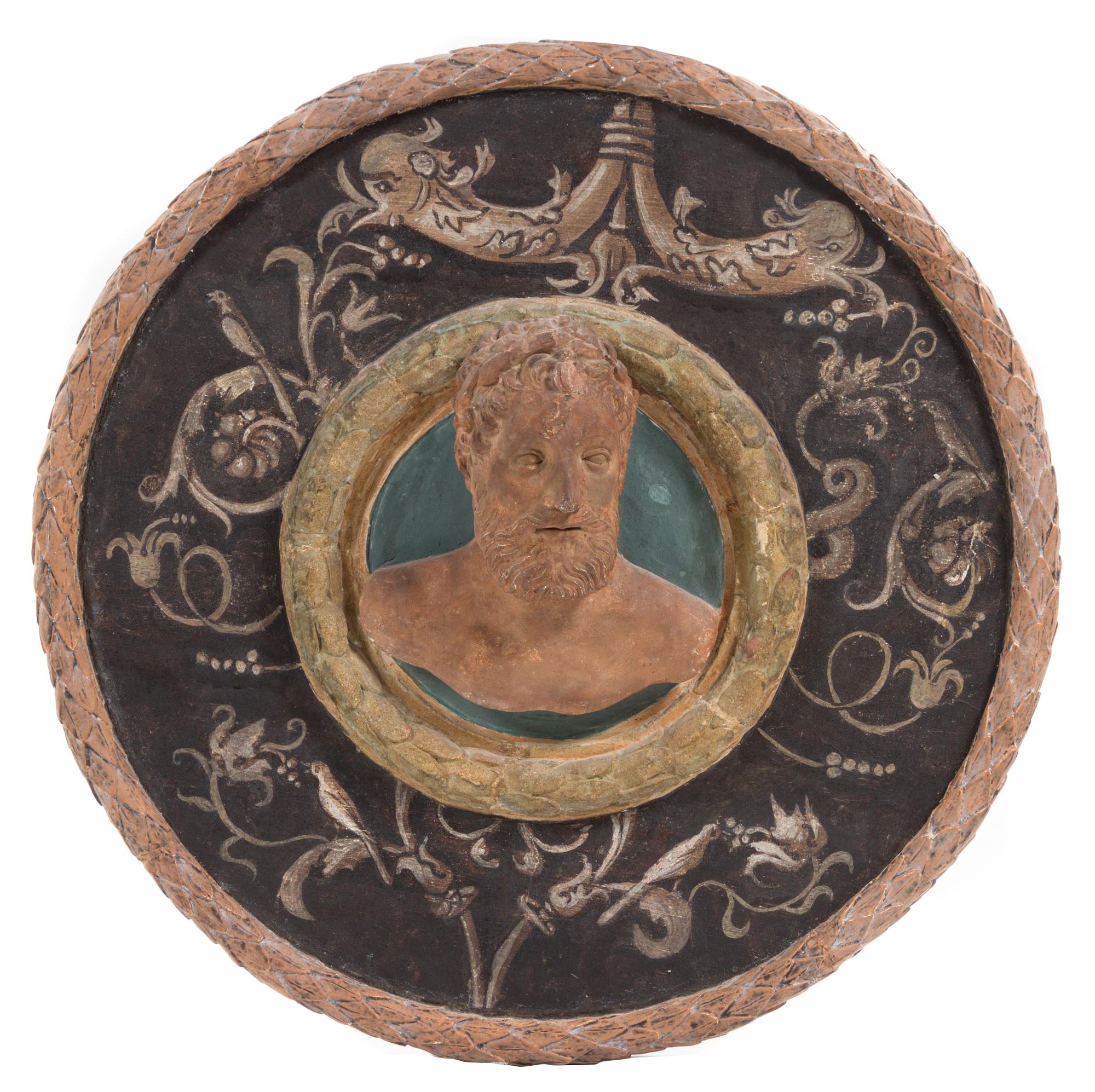 A Set of Four Italian Renaissance Style Plaster Roundels Diameter 27 inches. — 20TH CENTURY