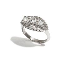 VINTAGE, PLATINUM AND DIAMOND RING