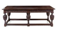 A Jacobean Style Oak Refectory Table