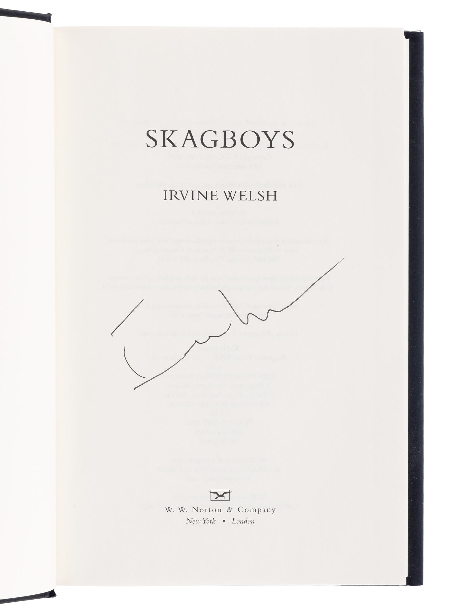 WELSH, Irvine (b. 1958). A group of 9 works by Welsh, MOST FIRST EDITION, ALL SIGNED OR INSCRIBED, comprising: