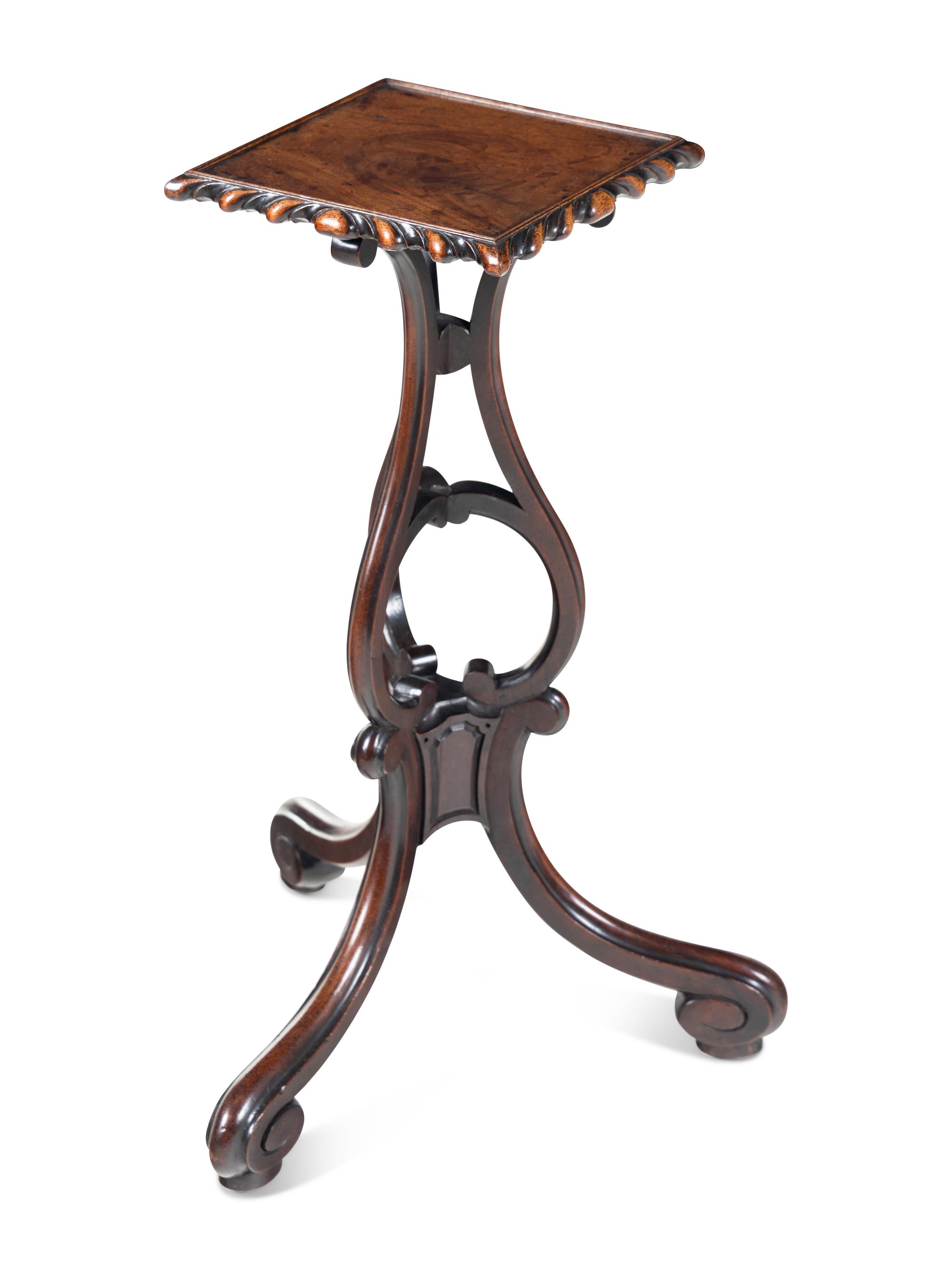 A George II Mahogany Tripod Kettle Stand