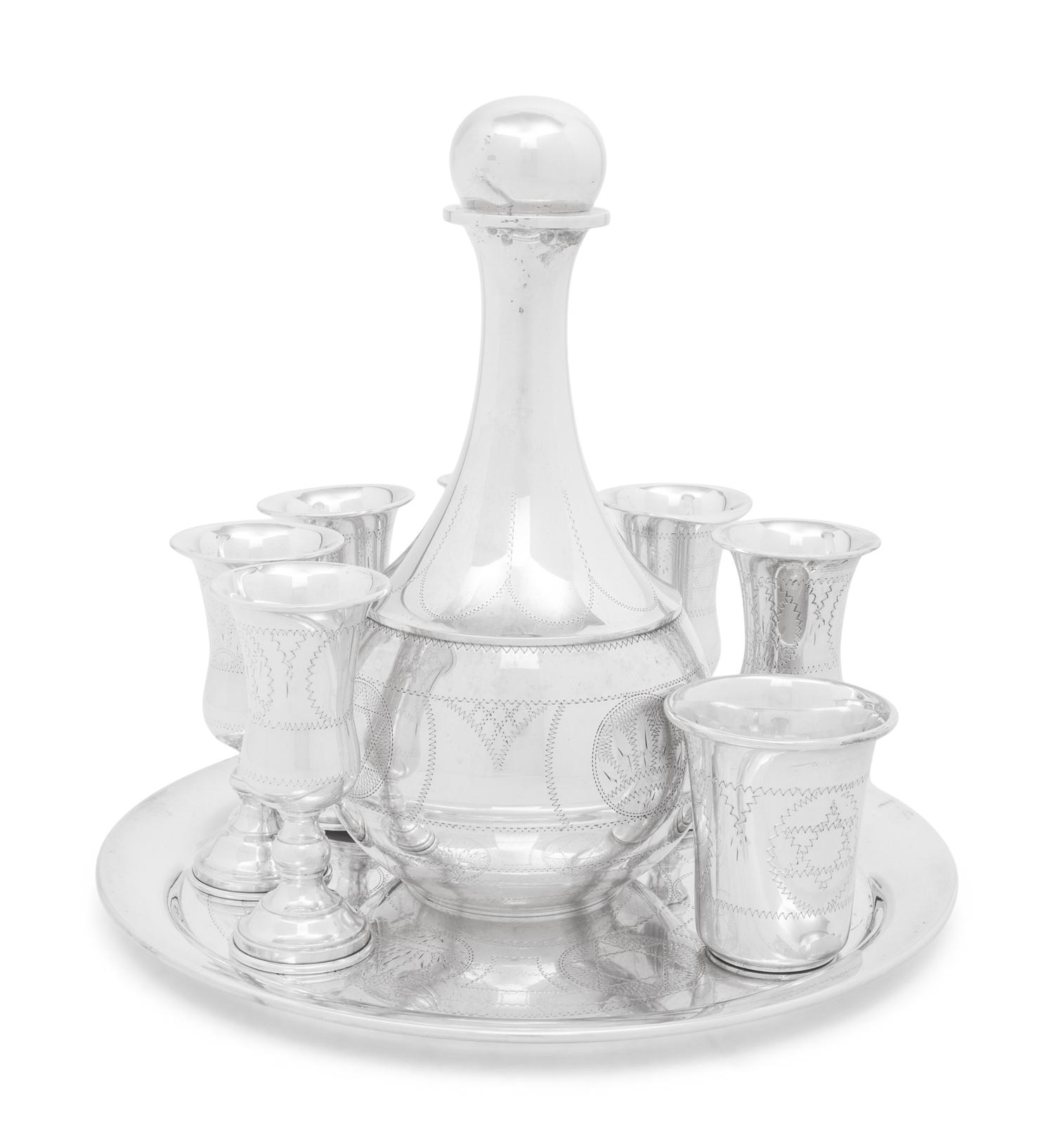 A Continental Silver Kiddush Service