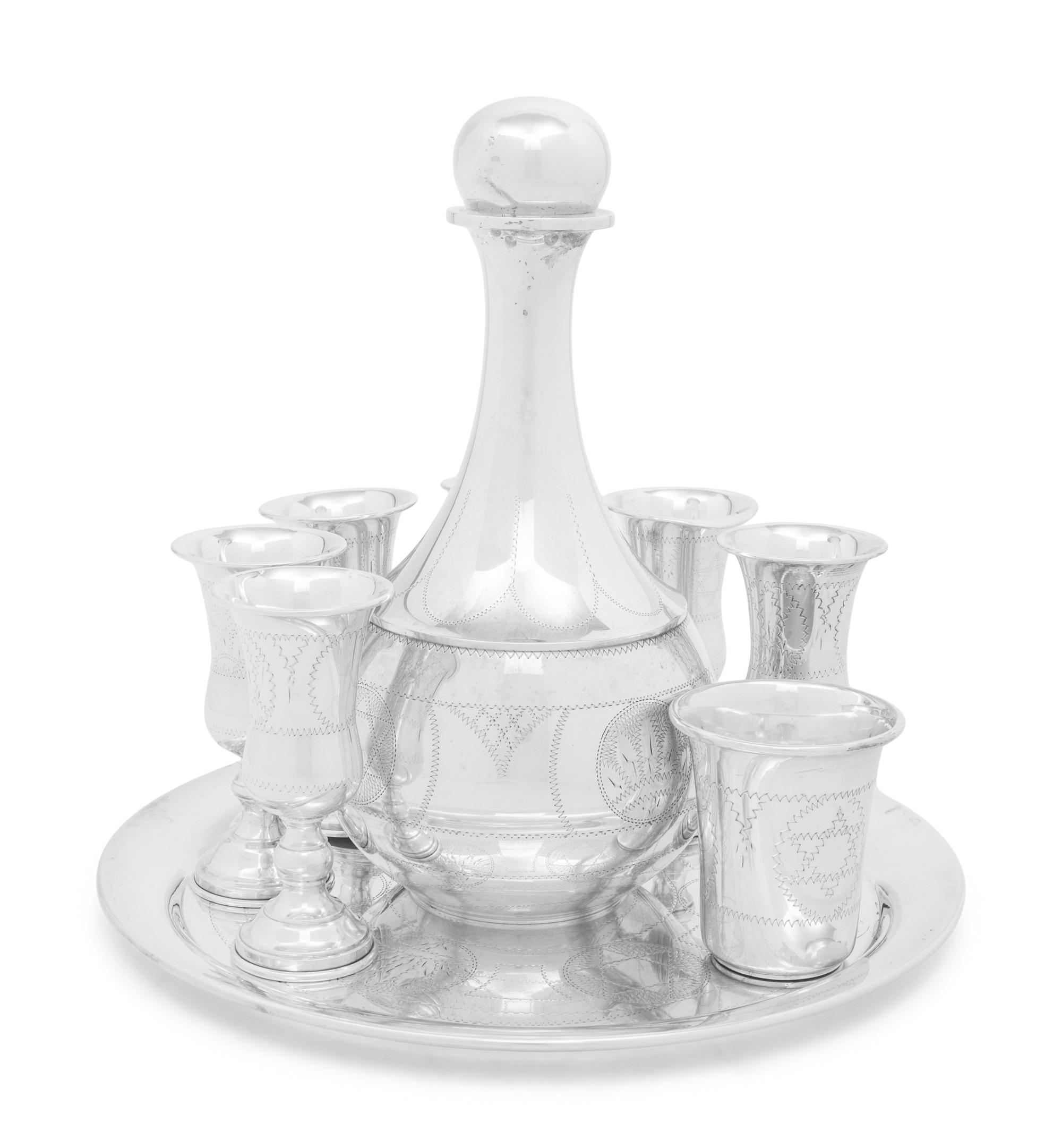 A Continental Silver Kiddush Service