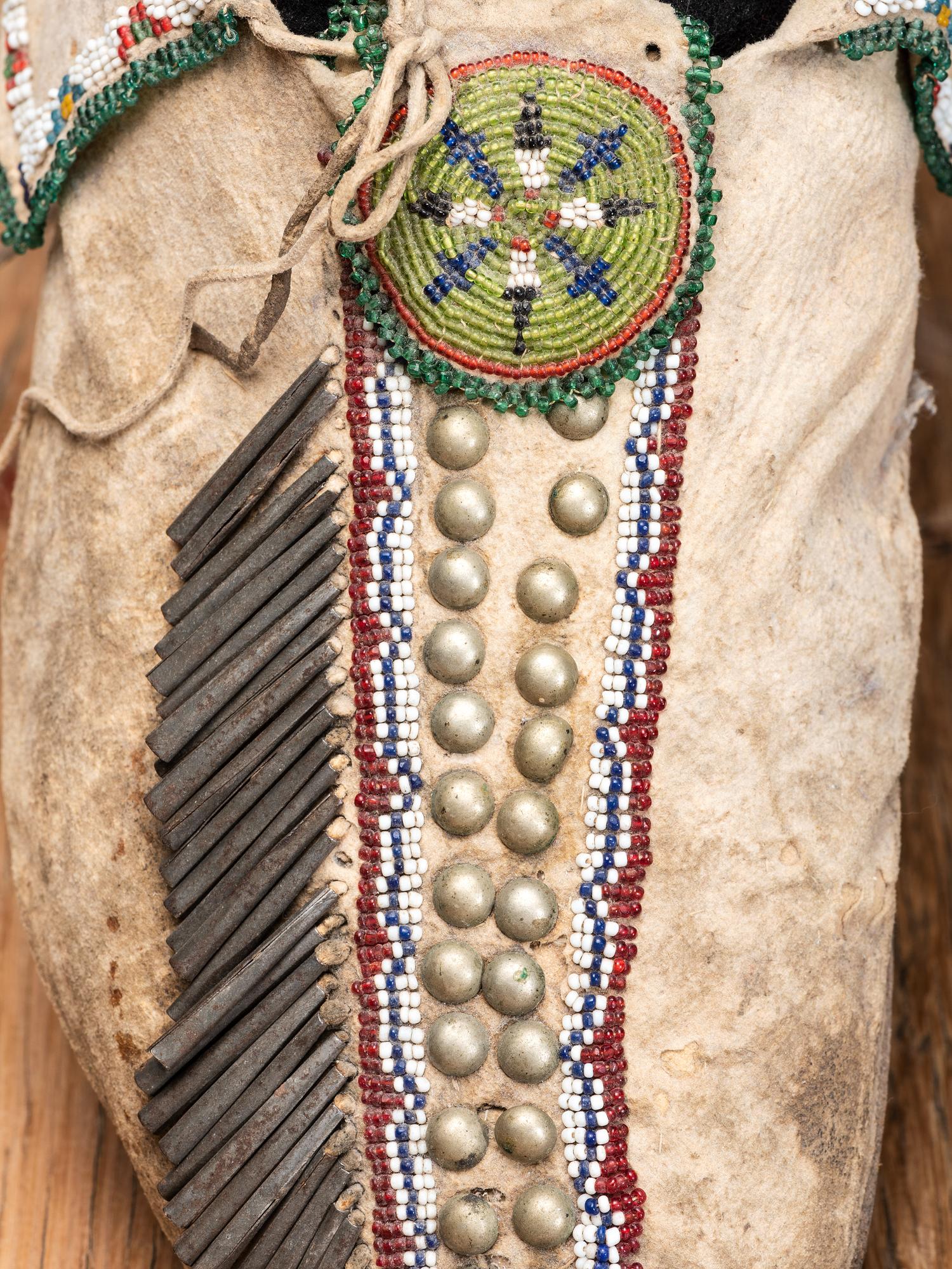 Comanche Beaded Hide Moccasins