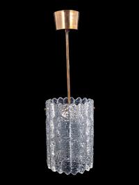 An Orrefors Two-Light Pendant Lamp