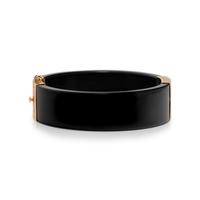 BLACK JADE AND YELLOW GOLD BANGLE BRACELET
