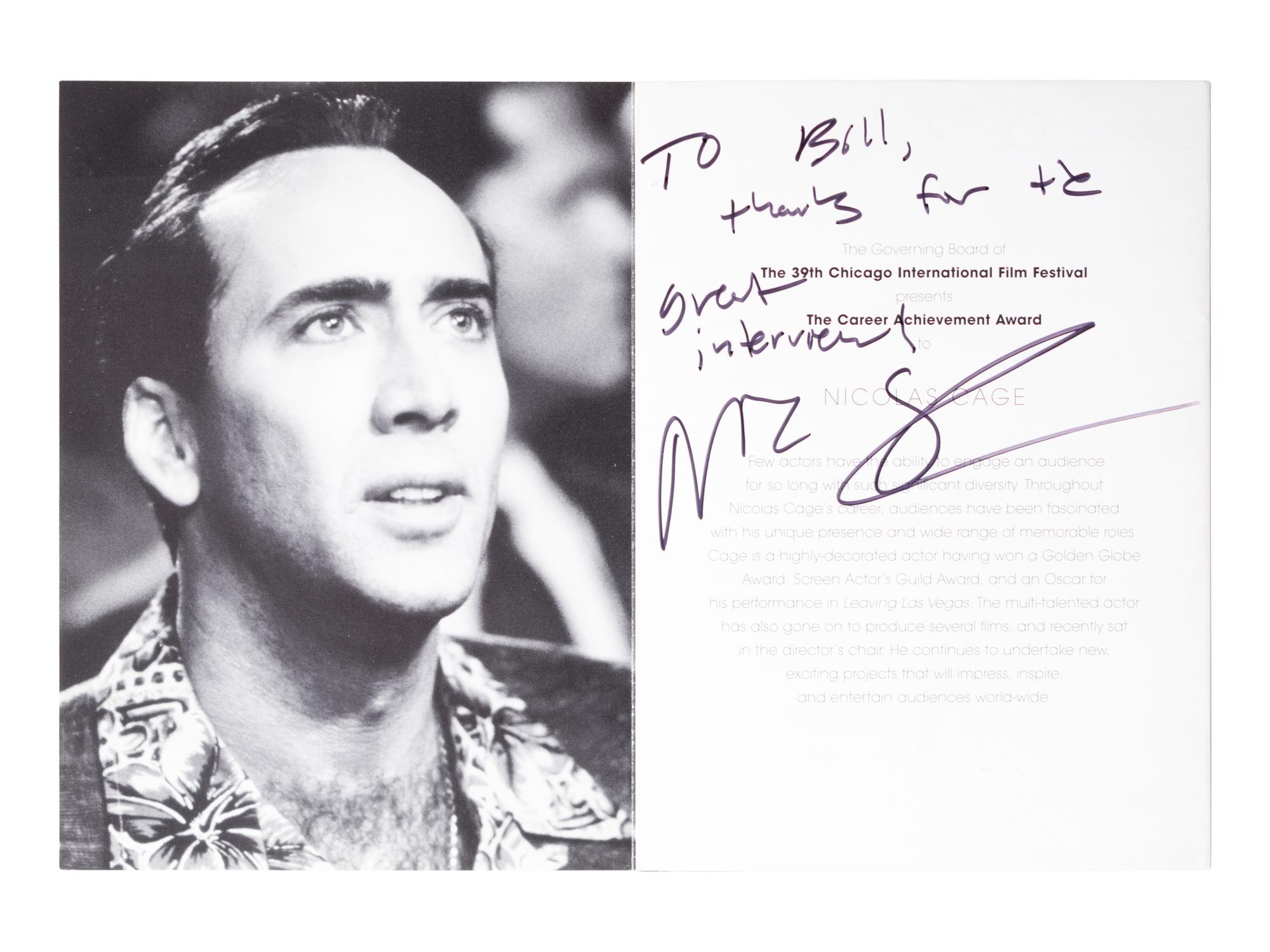 (Film Press Kits) A group of 13 press kits and production notes for various films and film festivals, many signed; comprising: