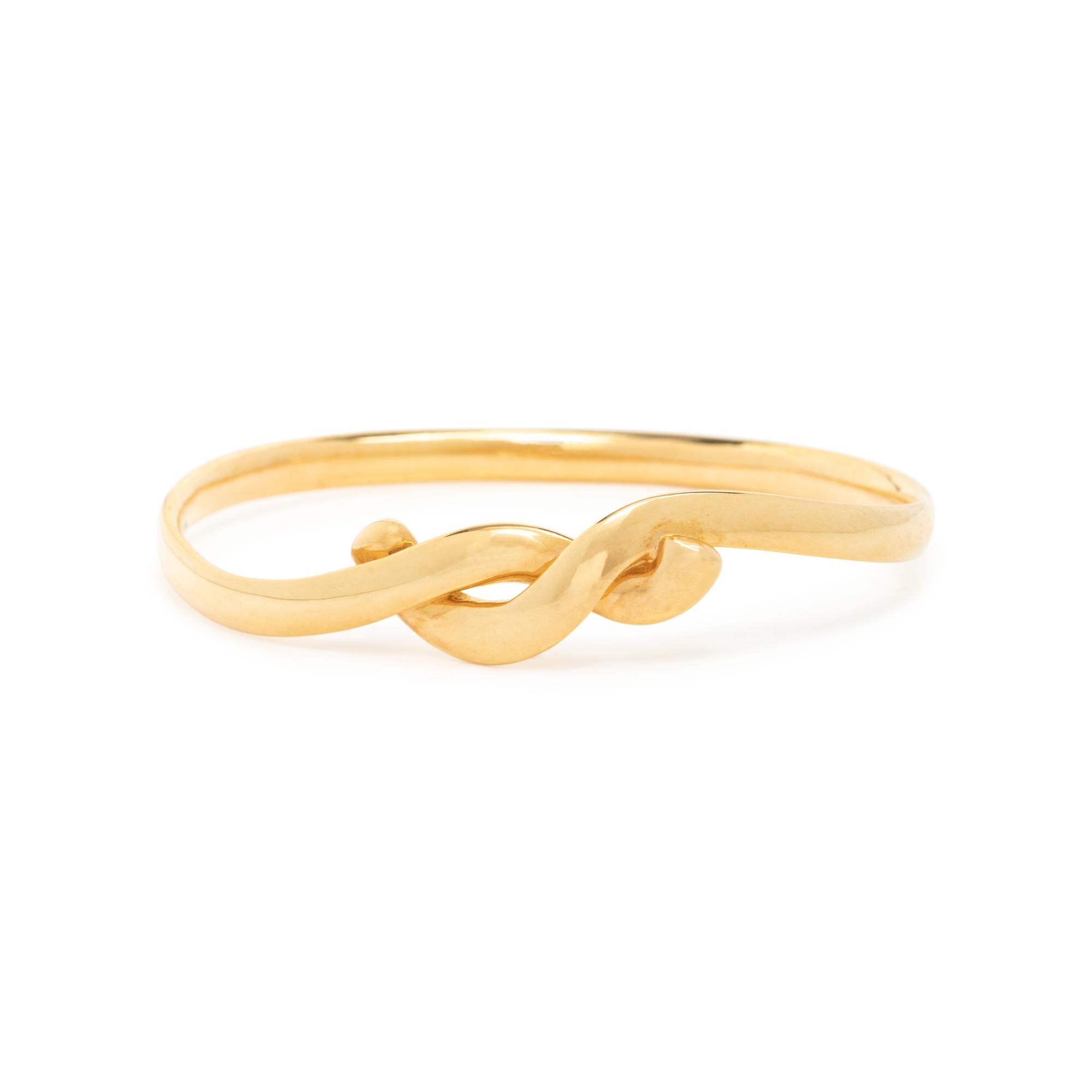 TIFFANY, YELLOW GOLD BANGLE BRACELET