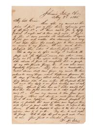 [CIVIL WAR]. POW letter written by 1st Lt. William R. Elam, 18th Virginia Infantry.